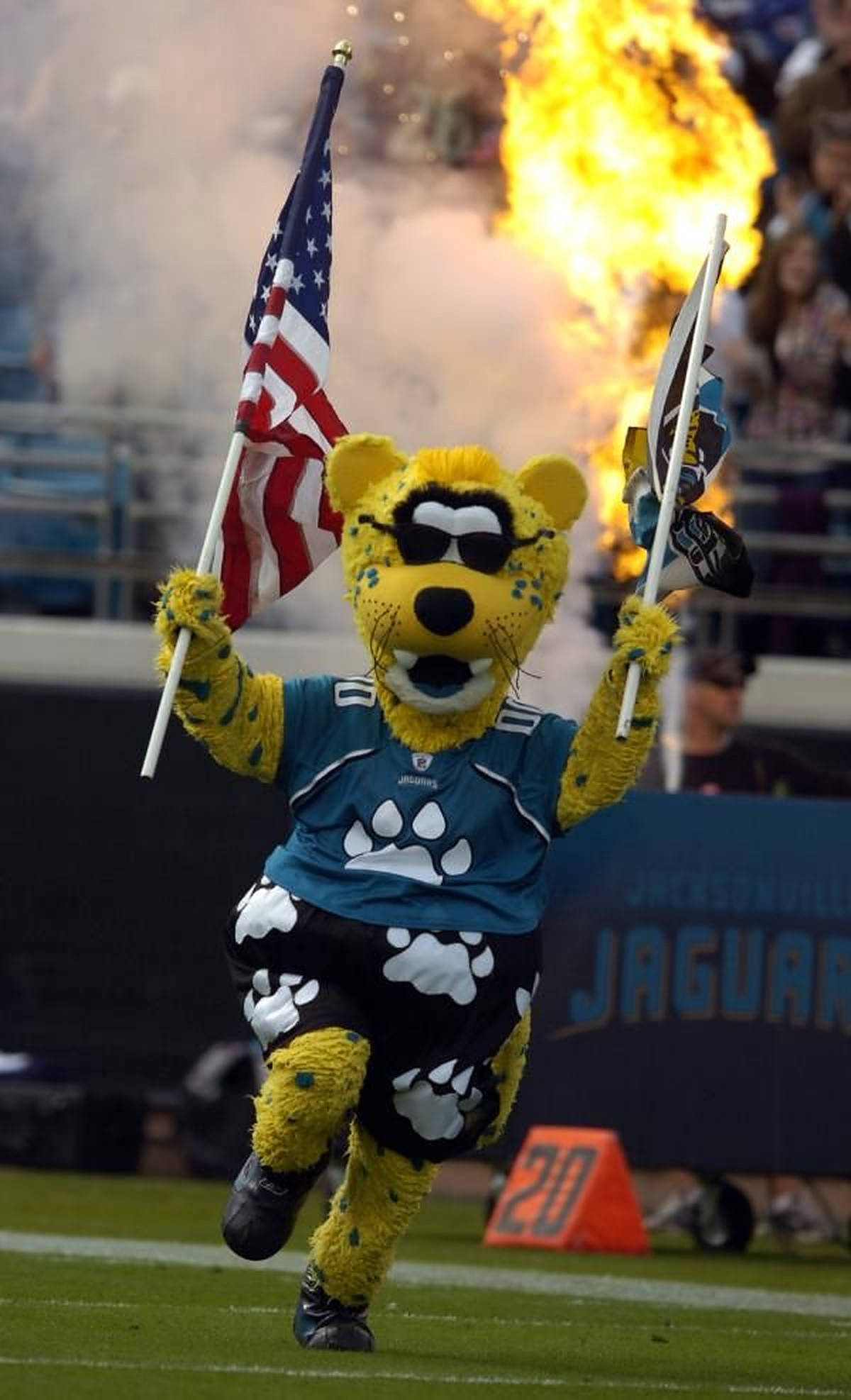Jacksonville Jaguars Fotballmaskot Bakgrunner