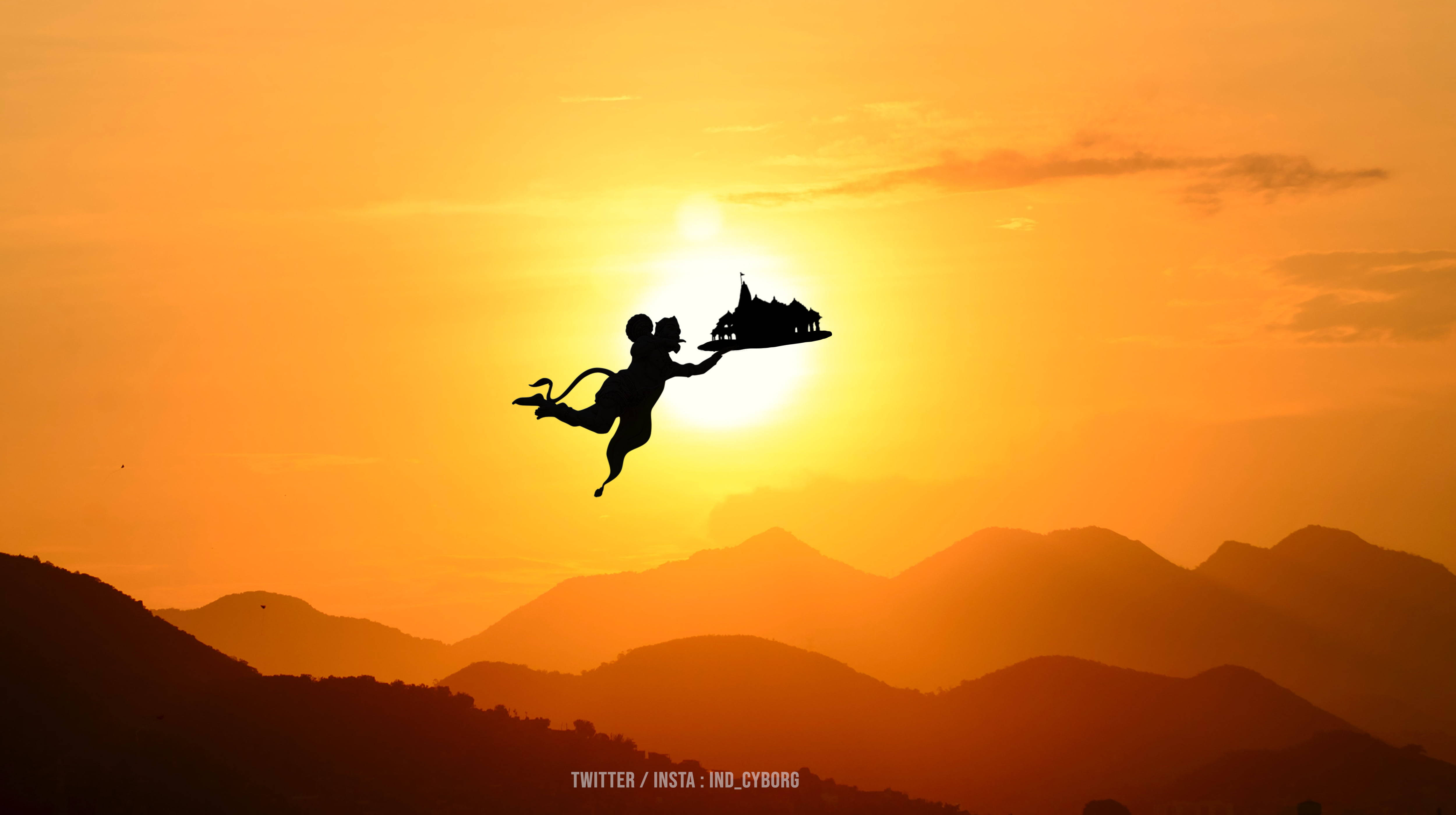 Jai Shree Ram HD Flygende Bakgrunner