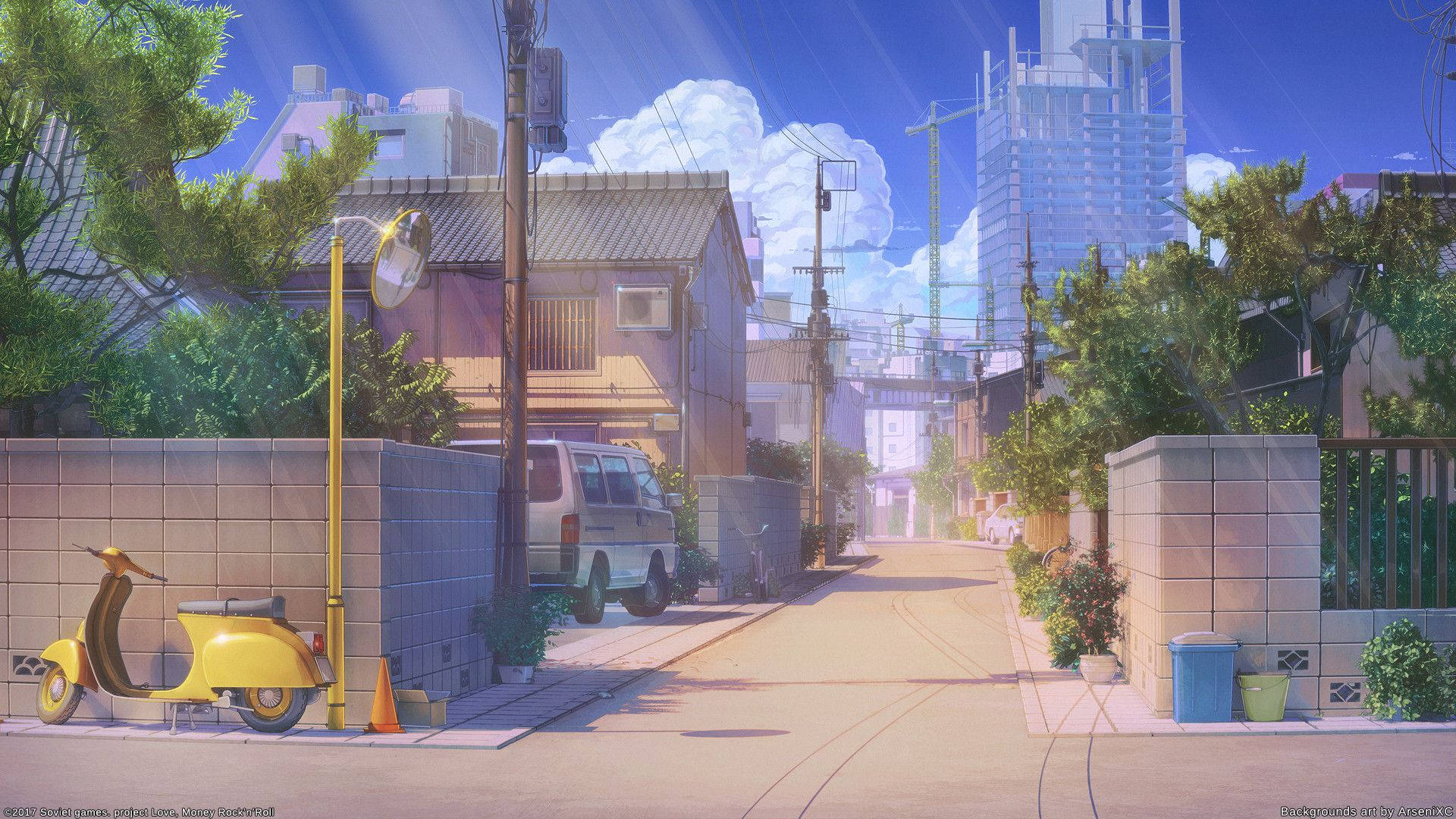 Japansk animegate på dagtid Bakgrunner