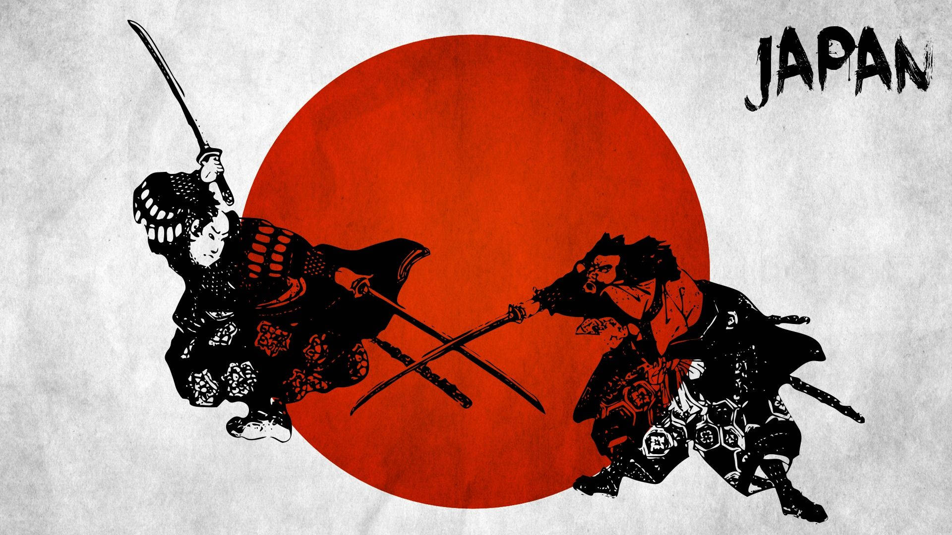 Japansk samurai flagg sverdkamp Bakgrunner