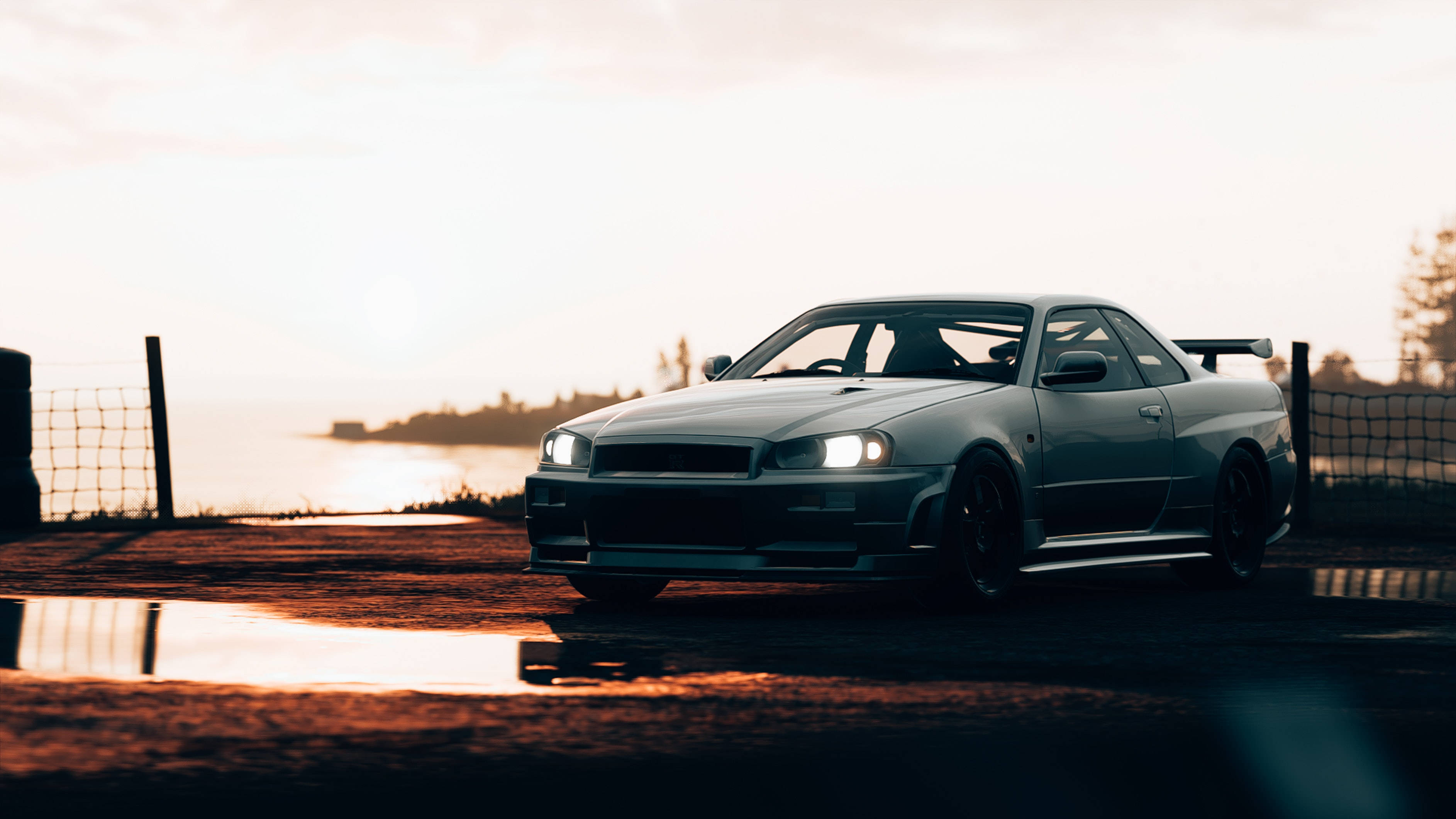 JDM-biler ved solnedgang Bakgrunner