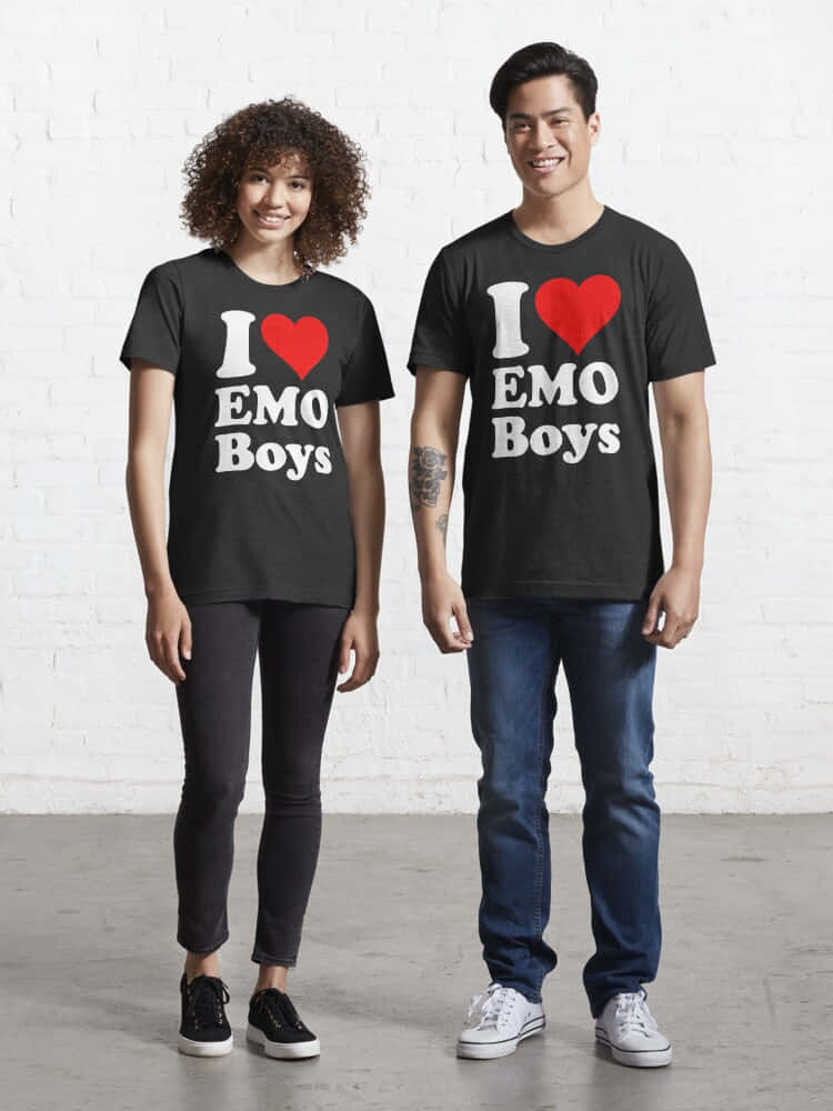 jeg elsker emo-gutter t-skjorte Bakgrunner