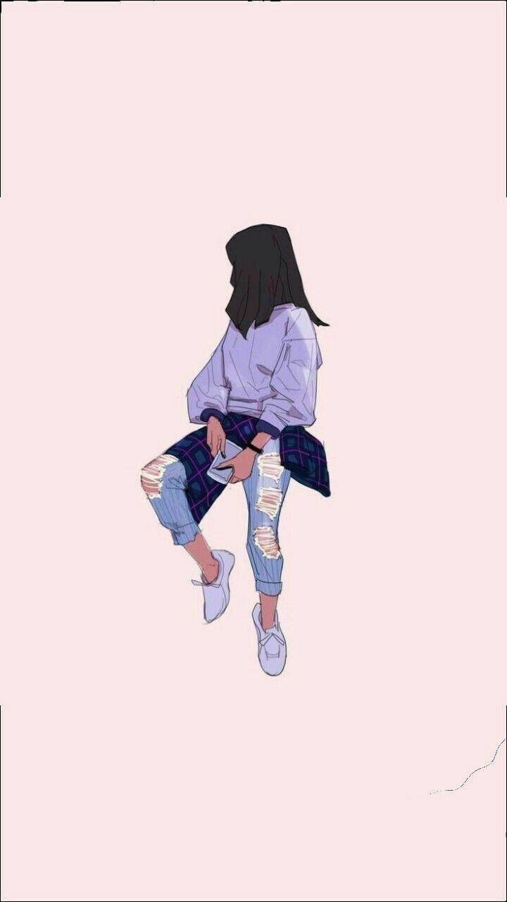 Jente Aesthetic Streetwear Bakgrunner