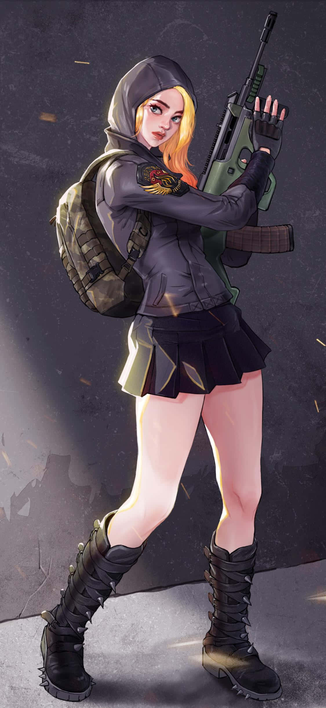 Jente Fanart PUBG iPhone Bakgrunner