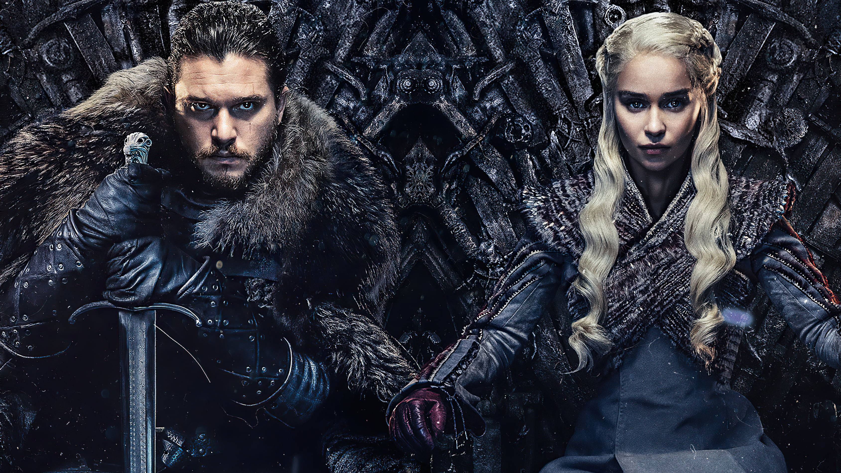 Jerntronen Daenerys Jon Snow Game Of Thrones Bakgrunner