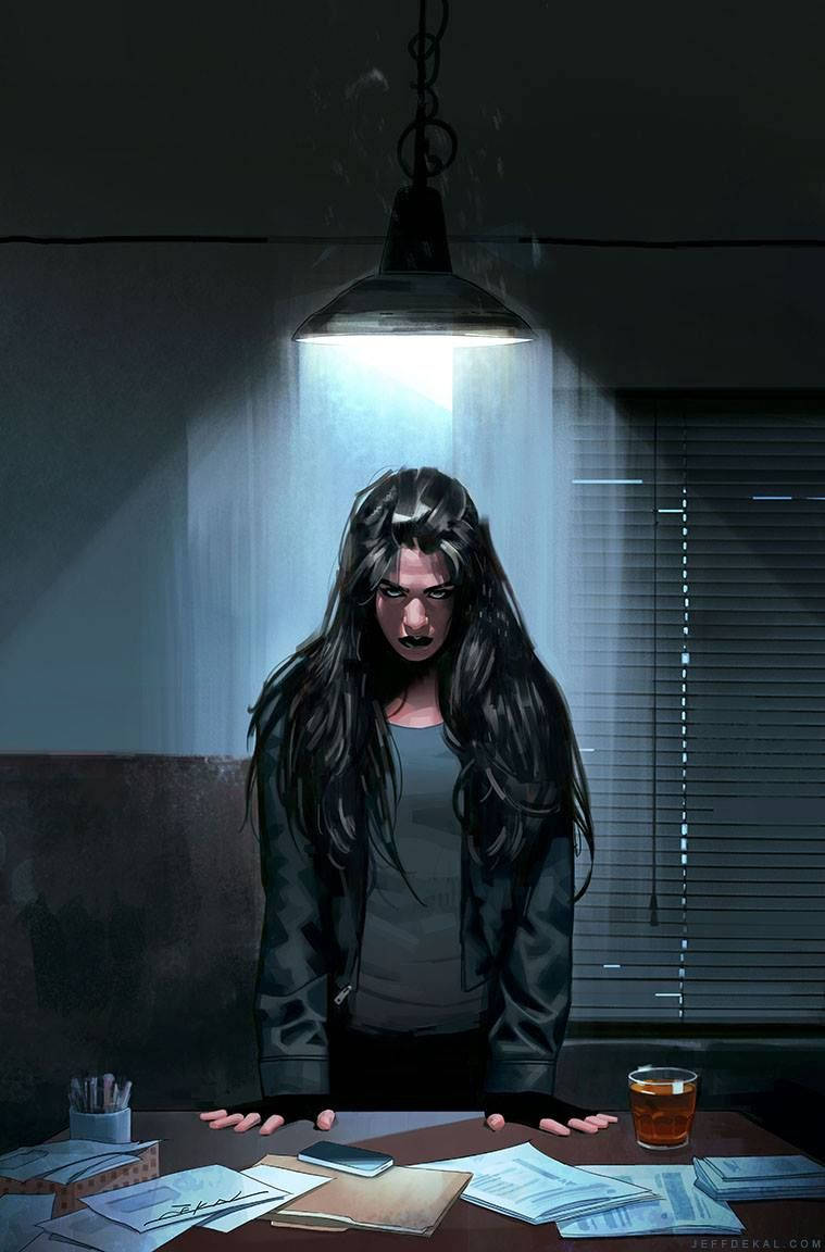 Jessica Jones i etterforskningsrommet Bakgrunner