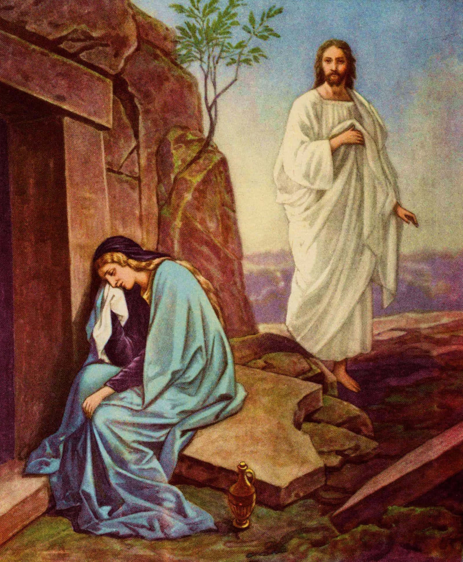 Jesus og kvinnen ved graven Bakgrunner