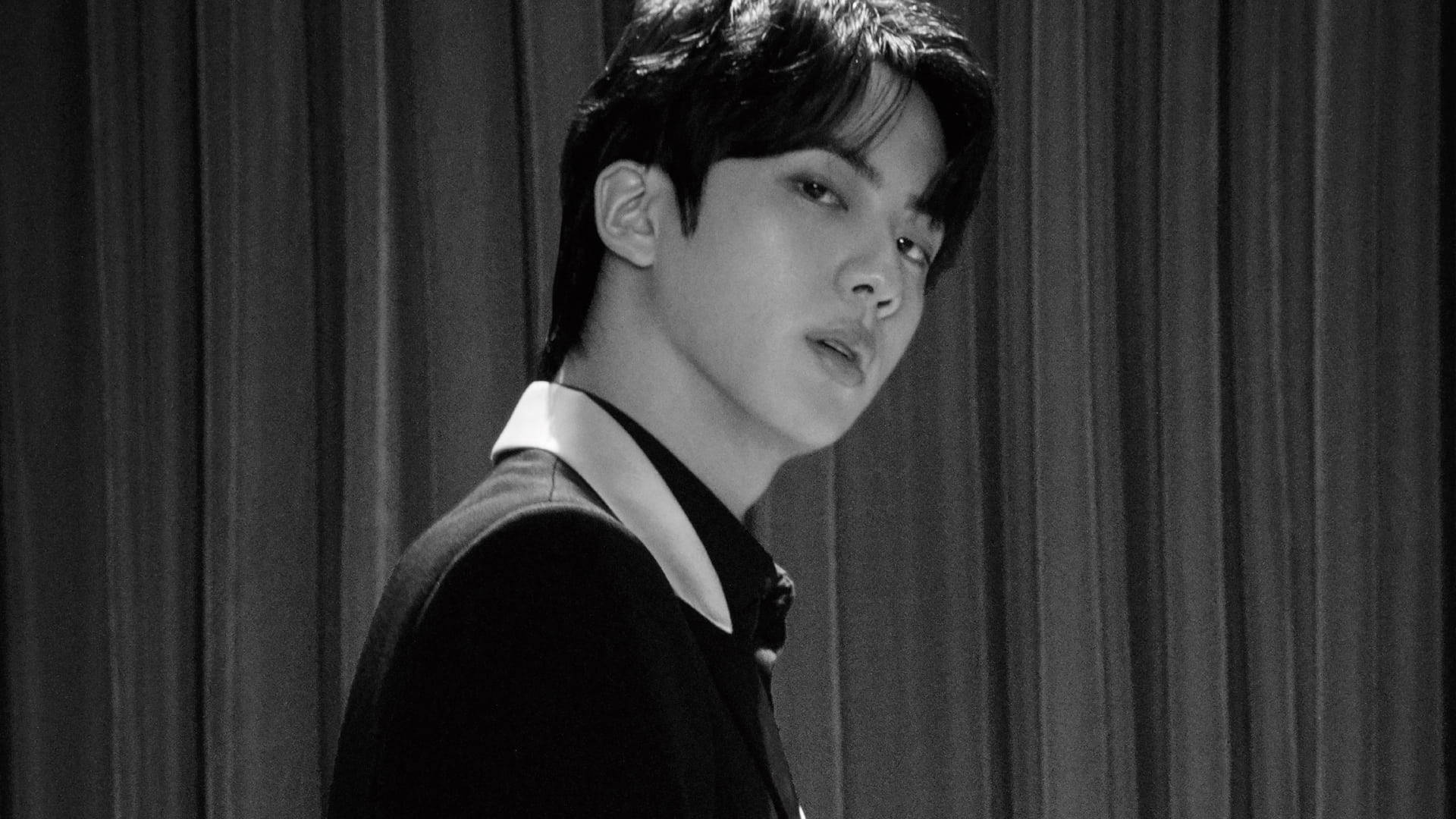 Jin BTS Svart Estetikk Bakgrunner