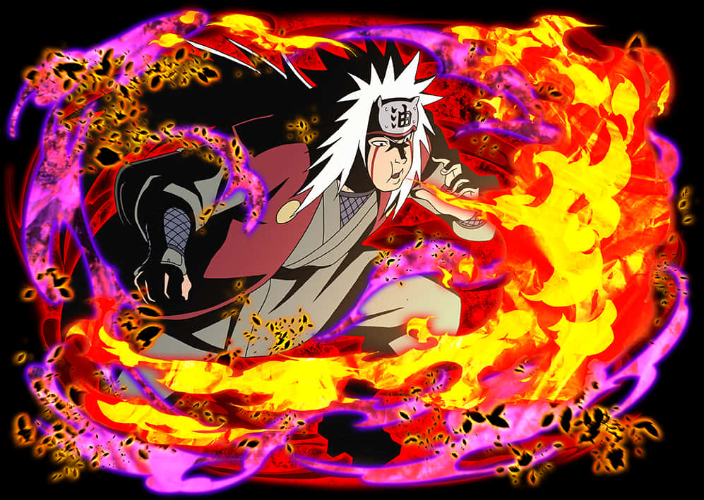 Jiraiya Ildteknikk Anime Kunst Bakgrunner