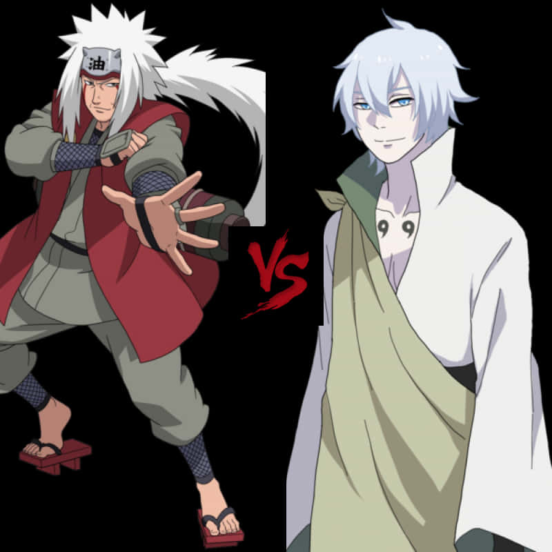 Jiraiya mot Suigetsu anime-kamp Bakgrunner