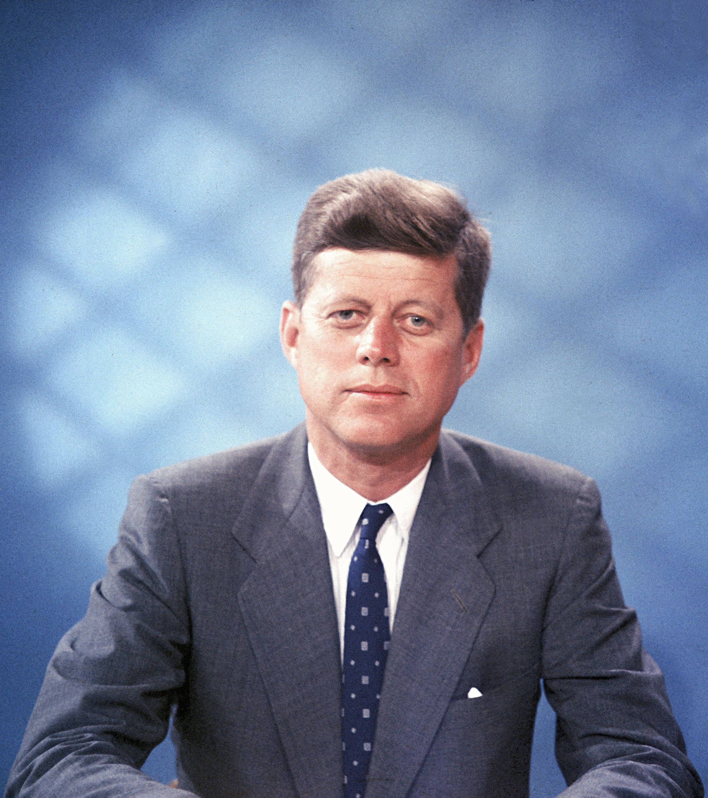 John F. Kennedy blå bakgrunn Bakgrunner