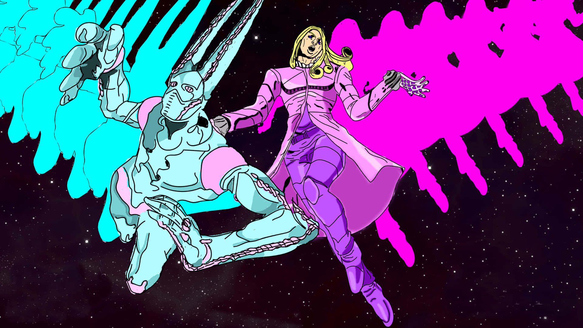 JoJos Bizarre Adventure Manga Funny Valentine og D4C Bakgrunner