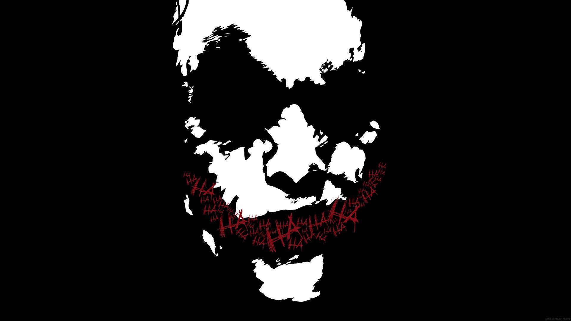 Joker minimalistisk kunst bakgrunnsbilde