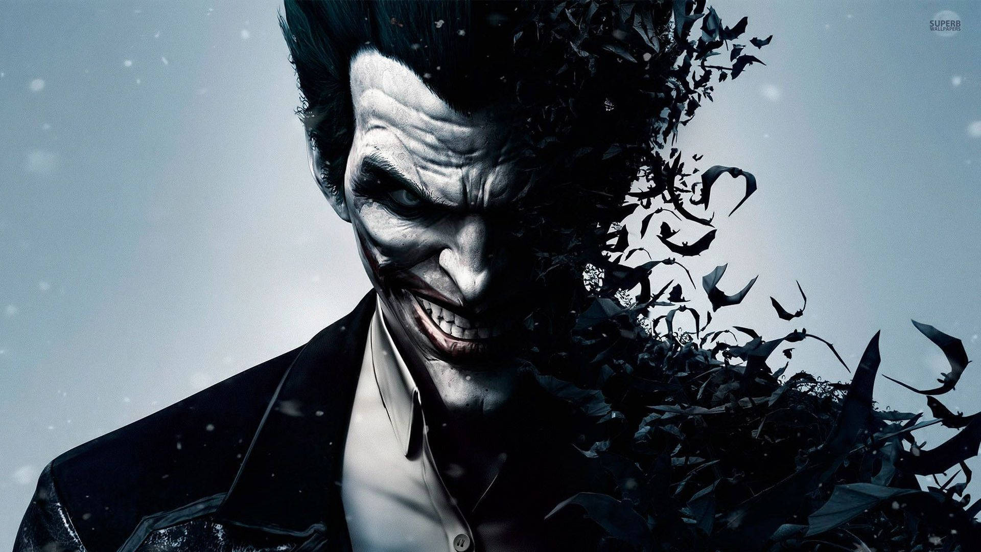 Joker som løses opp til flaggermus bakgrunnsbilde