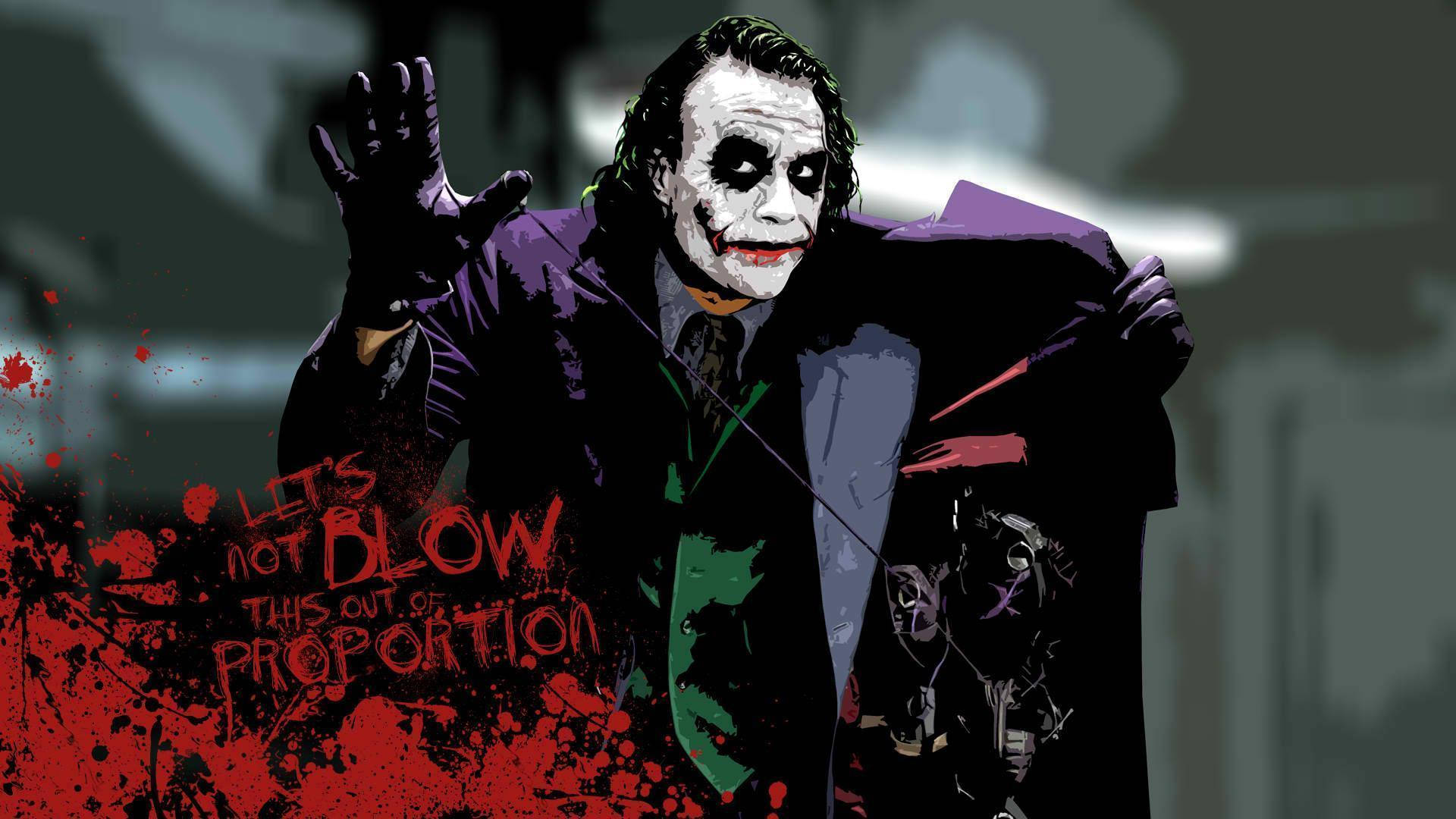 Bakgrunnsbilde av Joker som sprenger ting