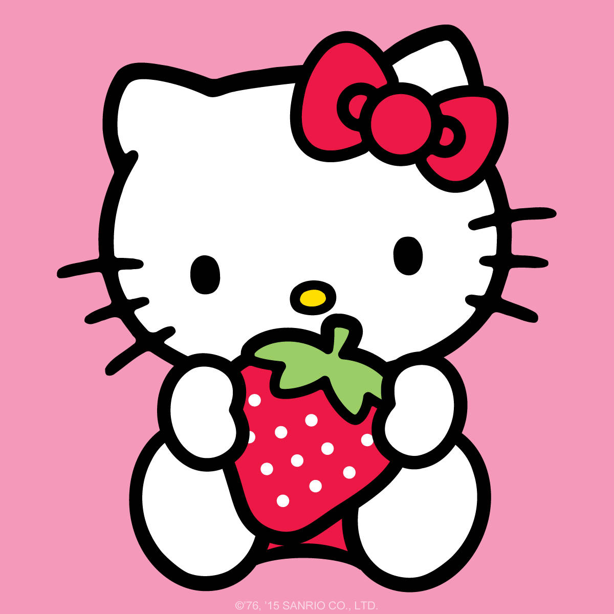 Jordbær tegneserie Hello Kitty PFP Bakgrunner