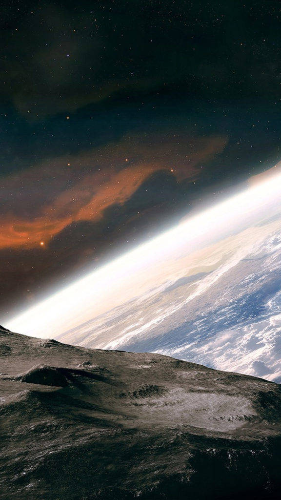 Jordens atmosfære fra verdensrommet iPhone Bakgrunner