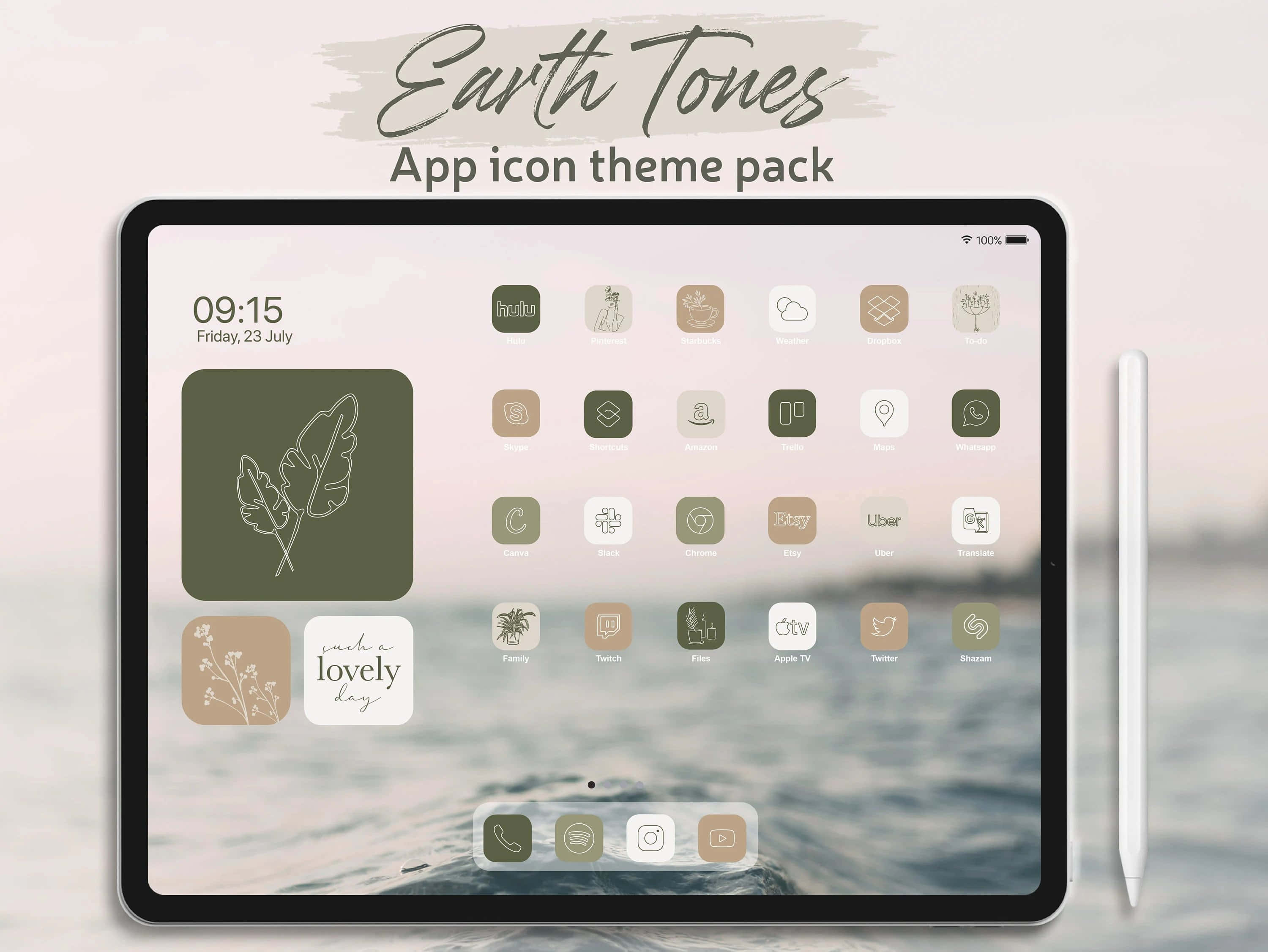 jordtoner app-ikon tema pakke skjermbilde 1 Bakgrunner