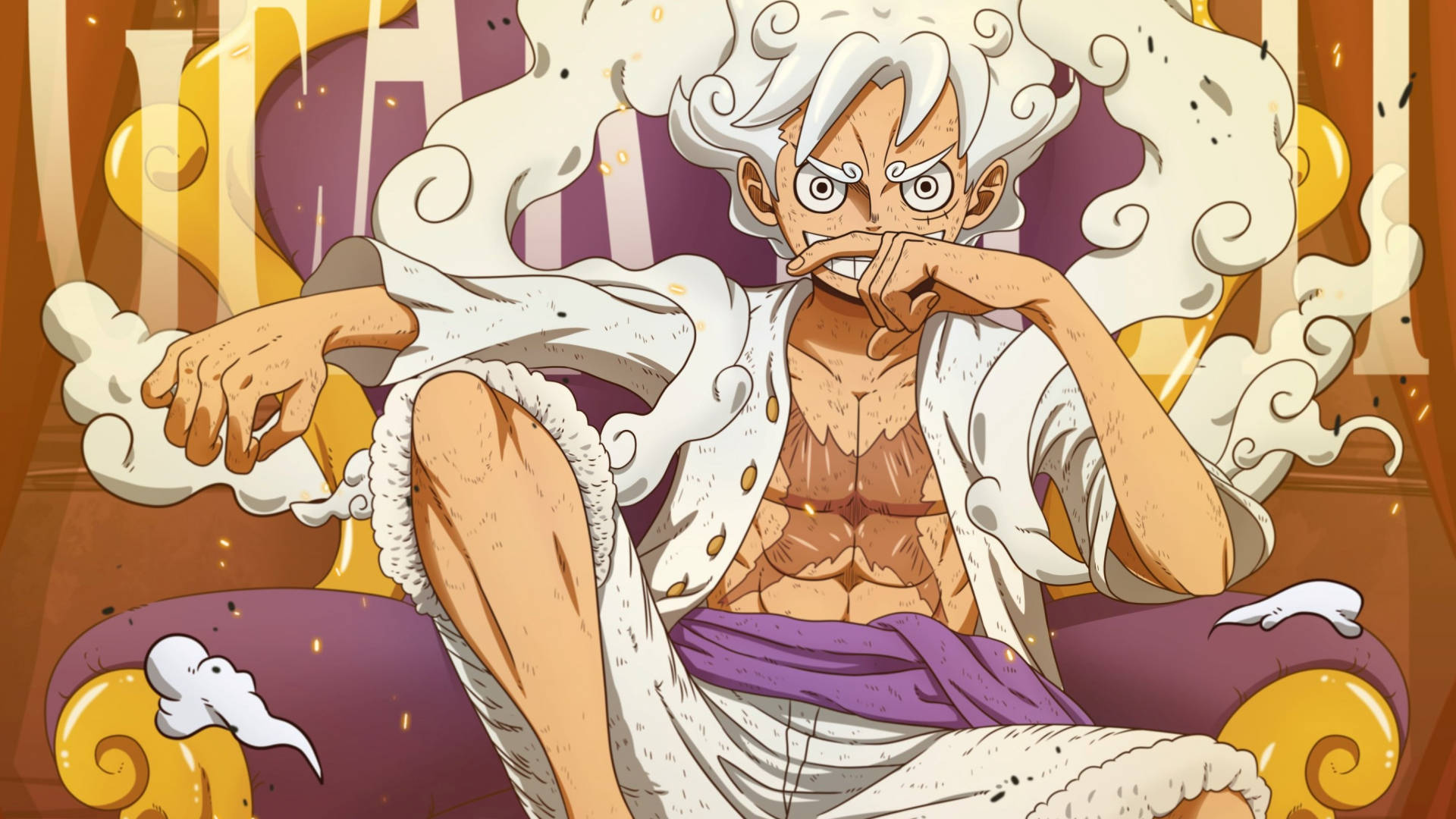 Joy Boy Luffy kul positur Bakgrunner