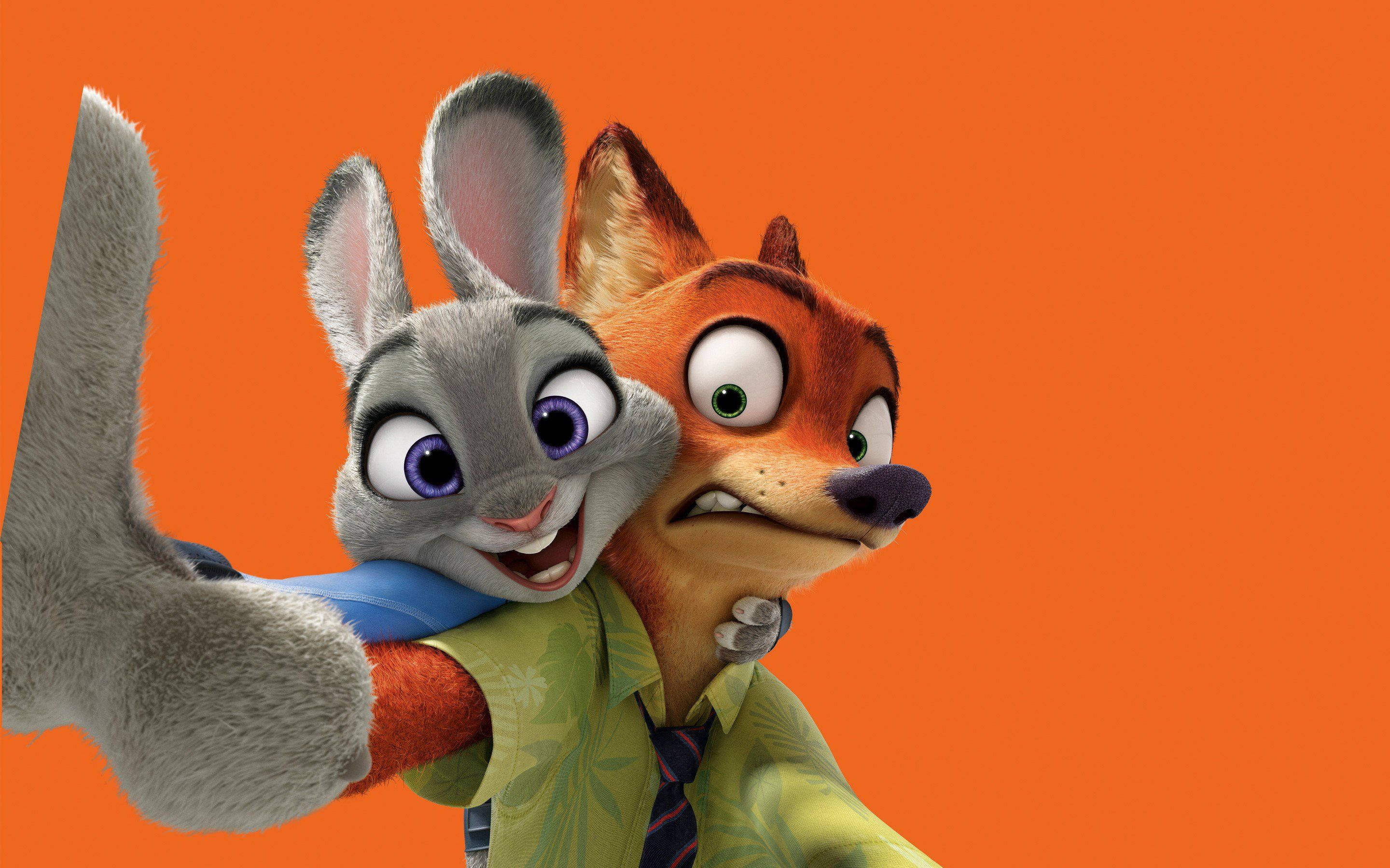 Judy og Nick Zootopia 4K Tegnefilm Bakgrunner