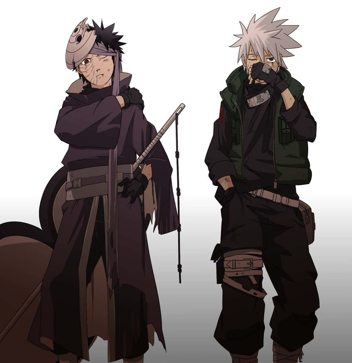 Kakashi og Obito Ninjaer Bakgrunner