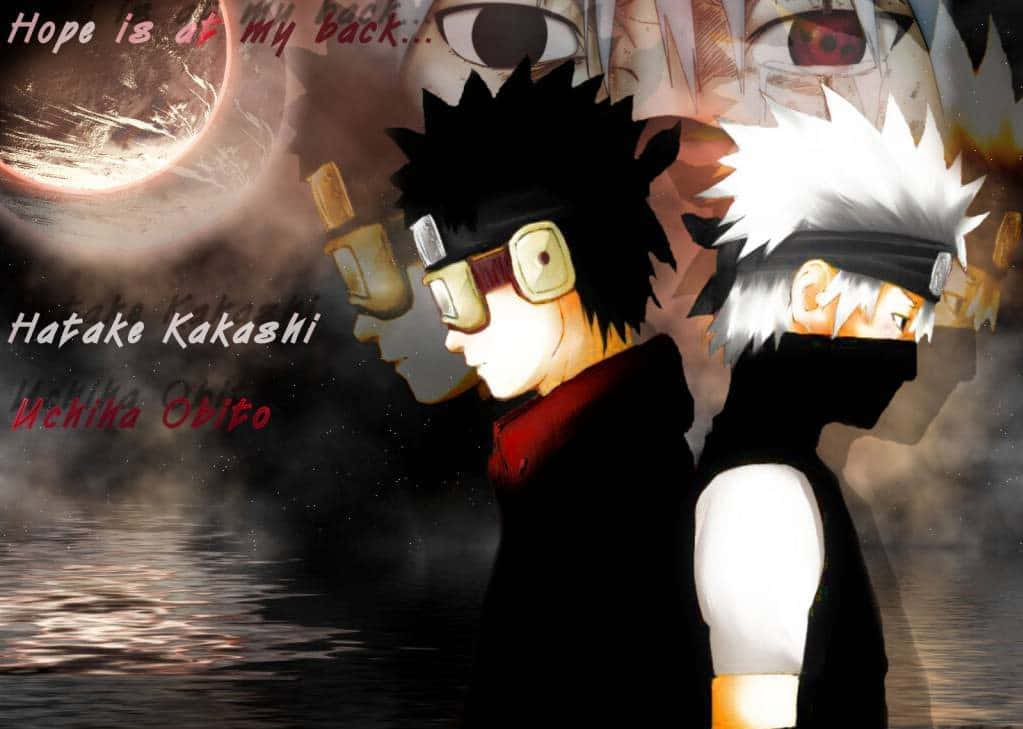 Kakashi og Obito side om side Bakgrunner