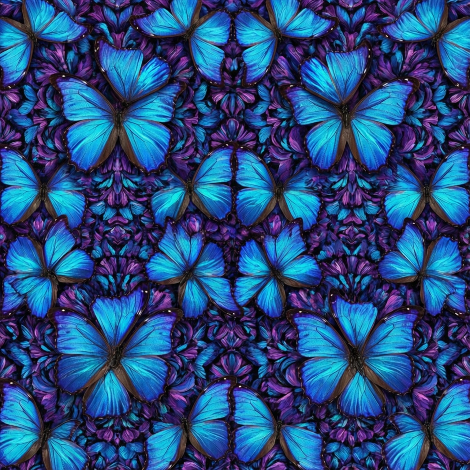 Kaleidoskop blå vinger Bakgrunner