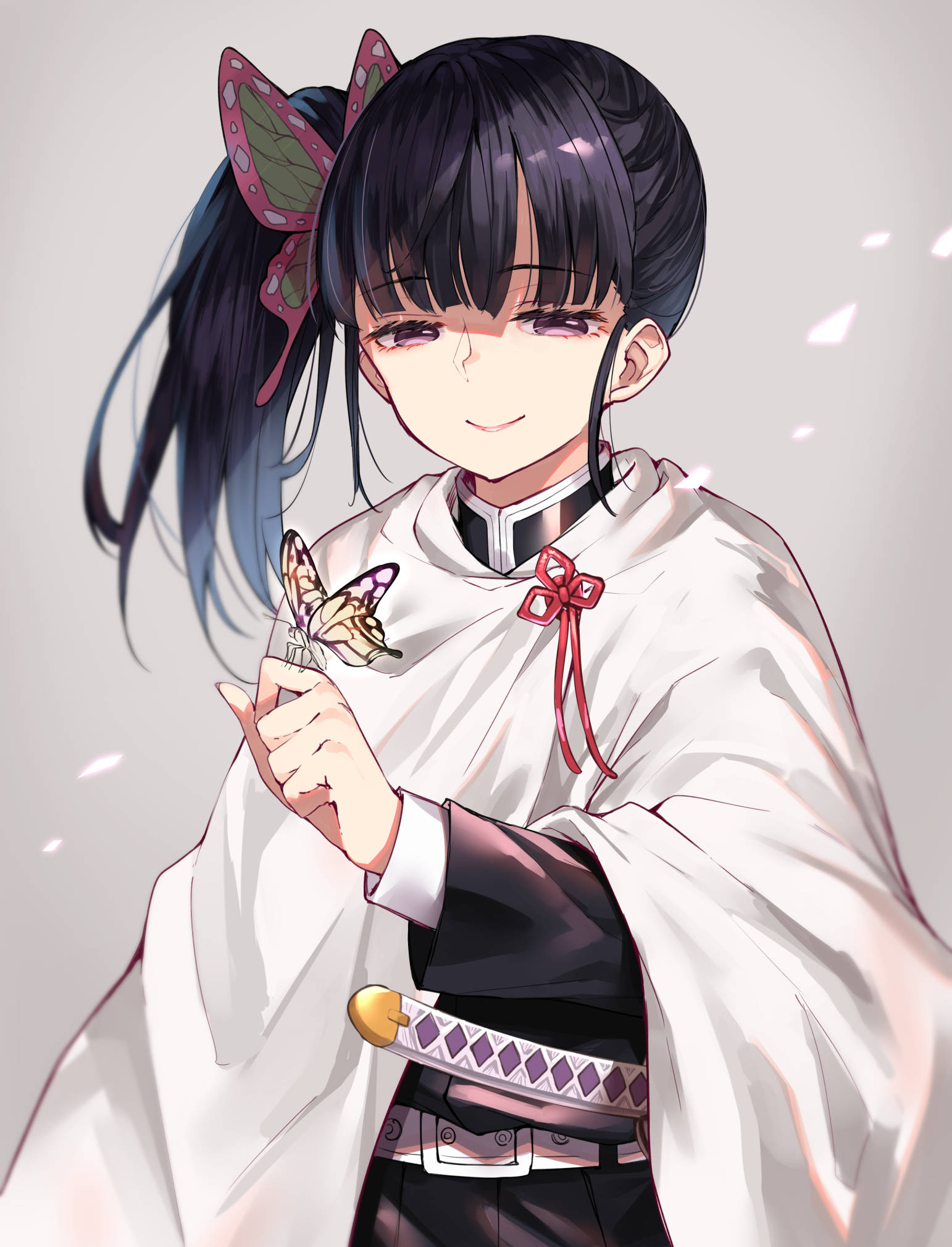 Kanao Tsuyuri mildt smil Bakgrunner