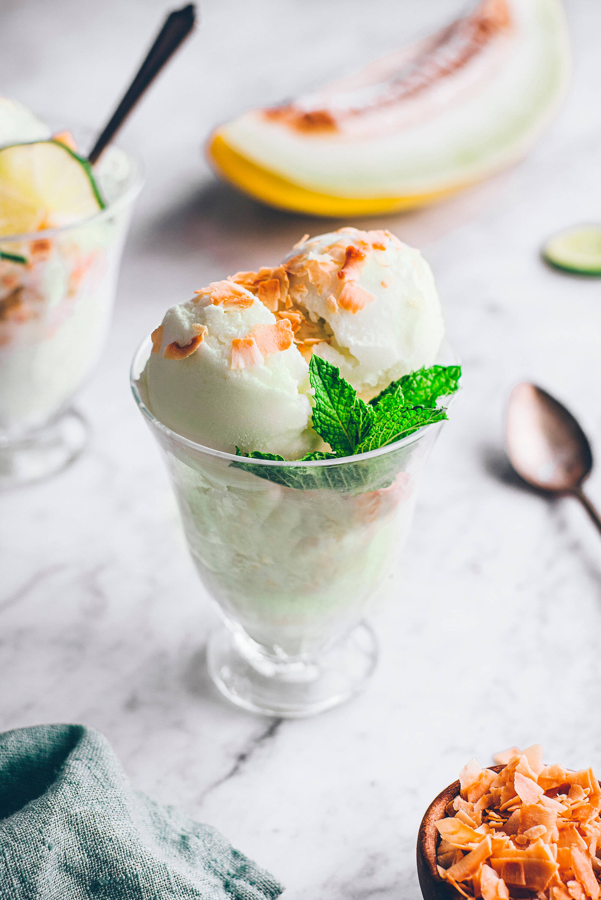 Kanarimelondessert Bakgrunner