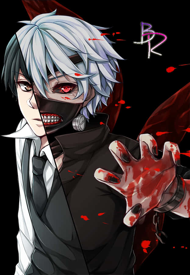 Kaneki Ken transformert animekunstverk Bakgrunner