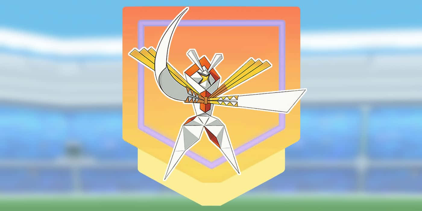 Kartana Pokemon på oransje bakgrunn Bakgrunner