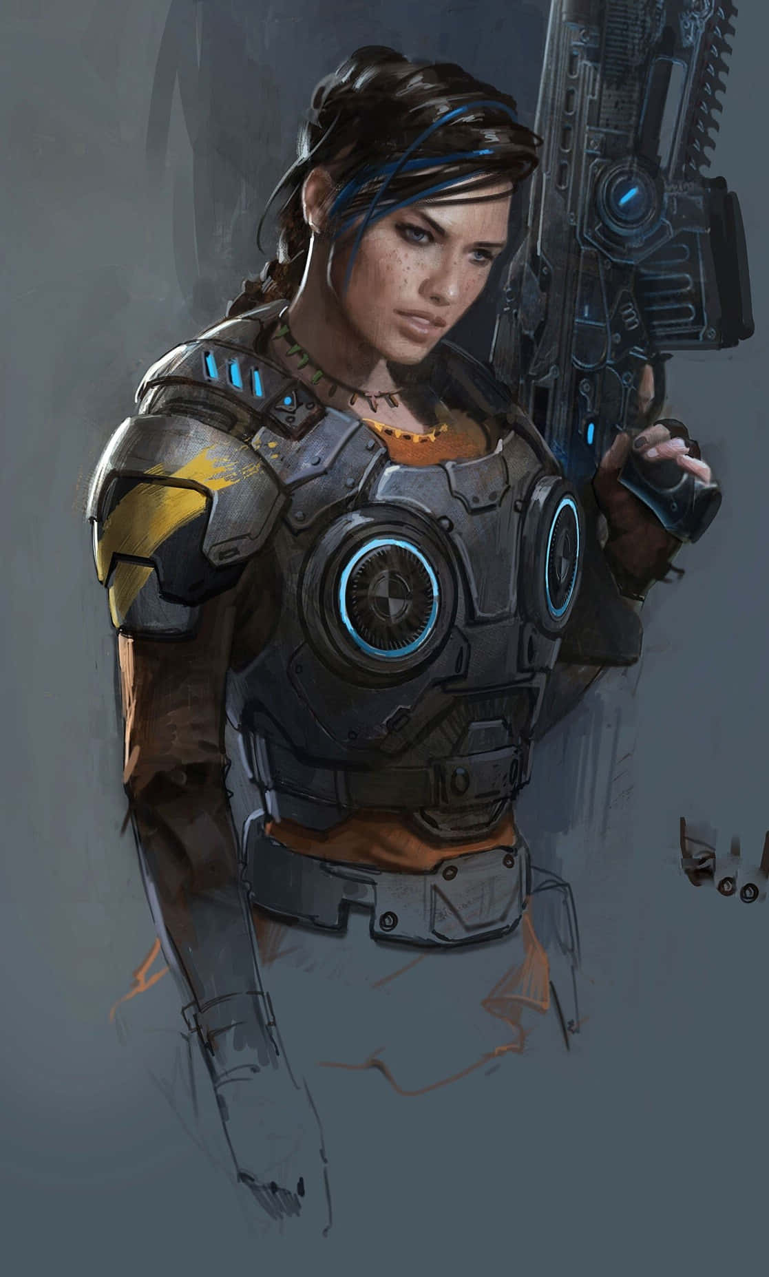Kate Diaz konsept iPhone XS Gears of War 5 bakgrunn Bakgrunner