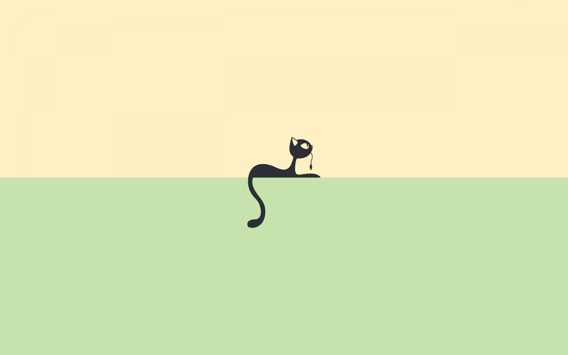 Katt Datamaskin Minimalistisk Bakgrunner