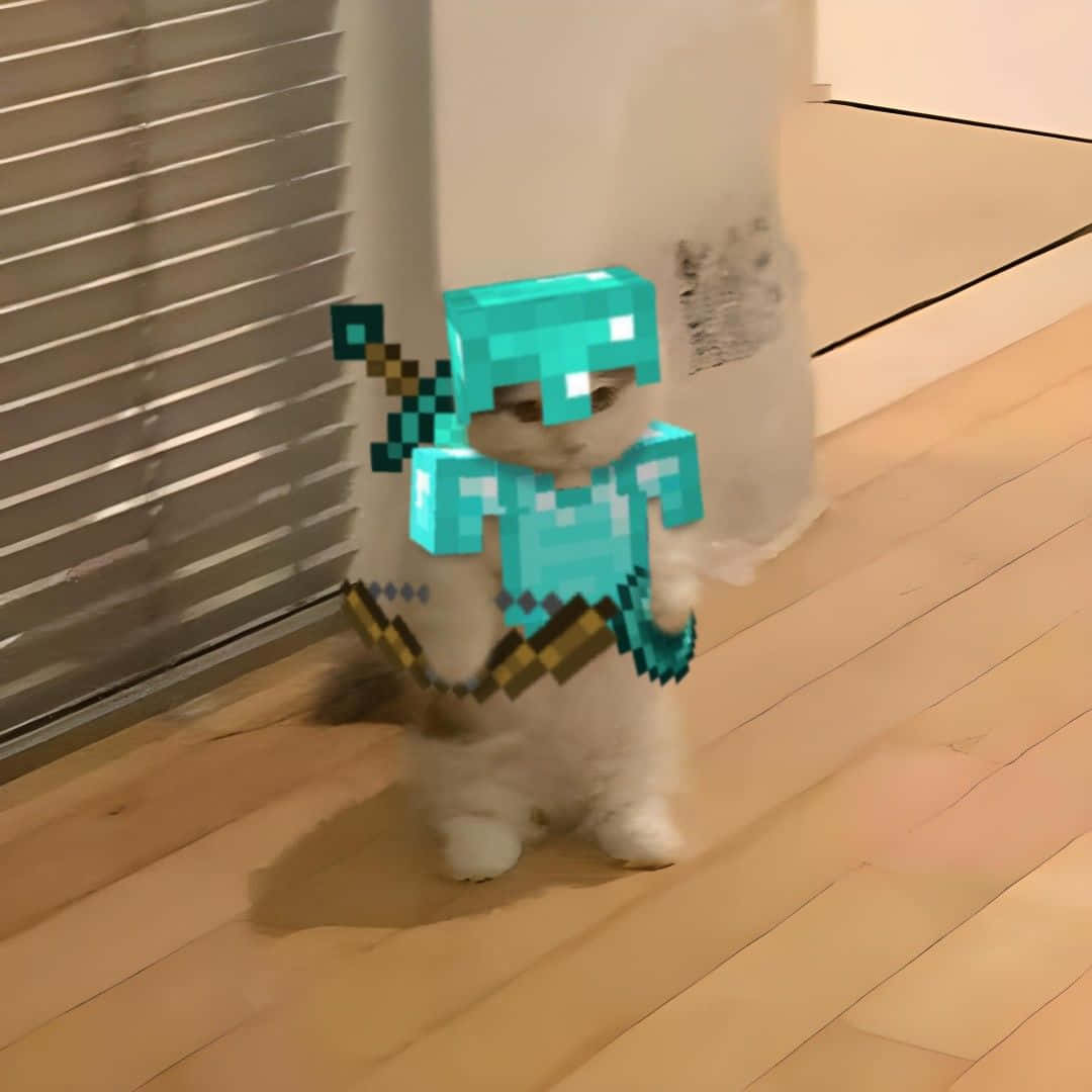 Katt i diamantrustning Minecraft profilbilde Bakgrunner