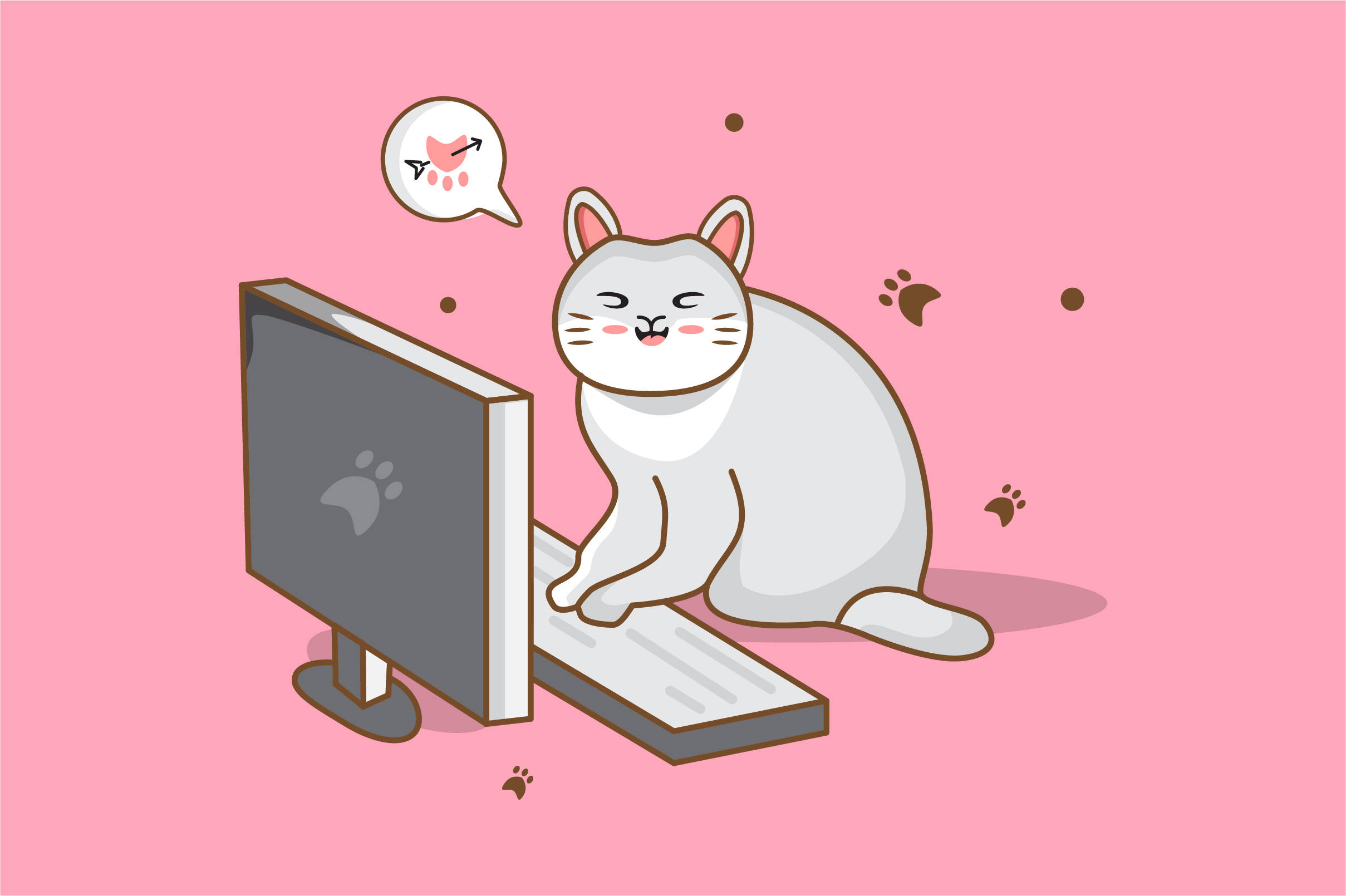 Kattedatamaskin-tastaturkunst Bakgrunner