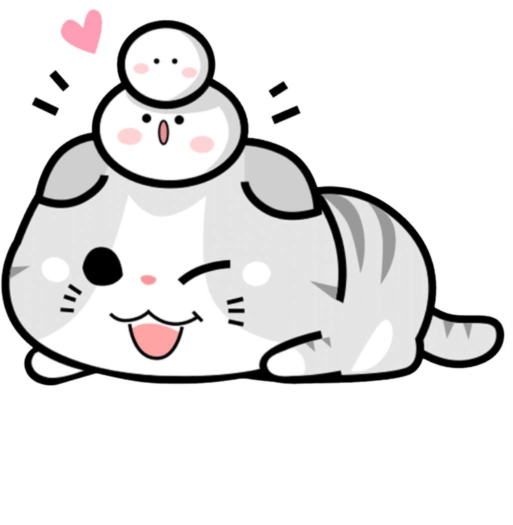 Kawaii Cat and Seal Friends.PNG Bakgrunner