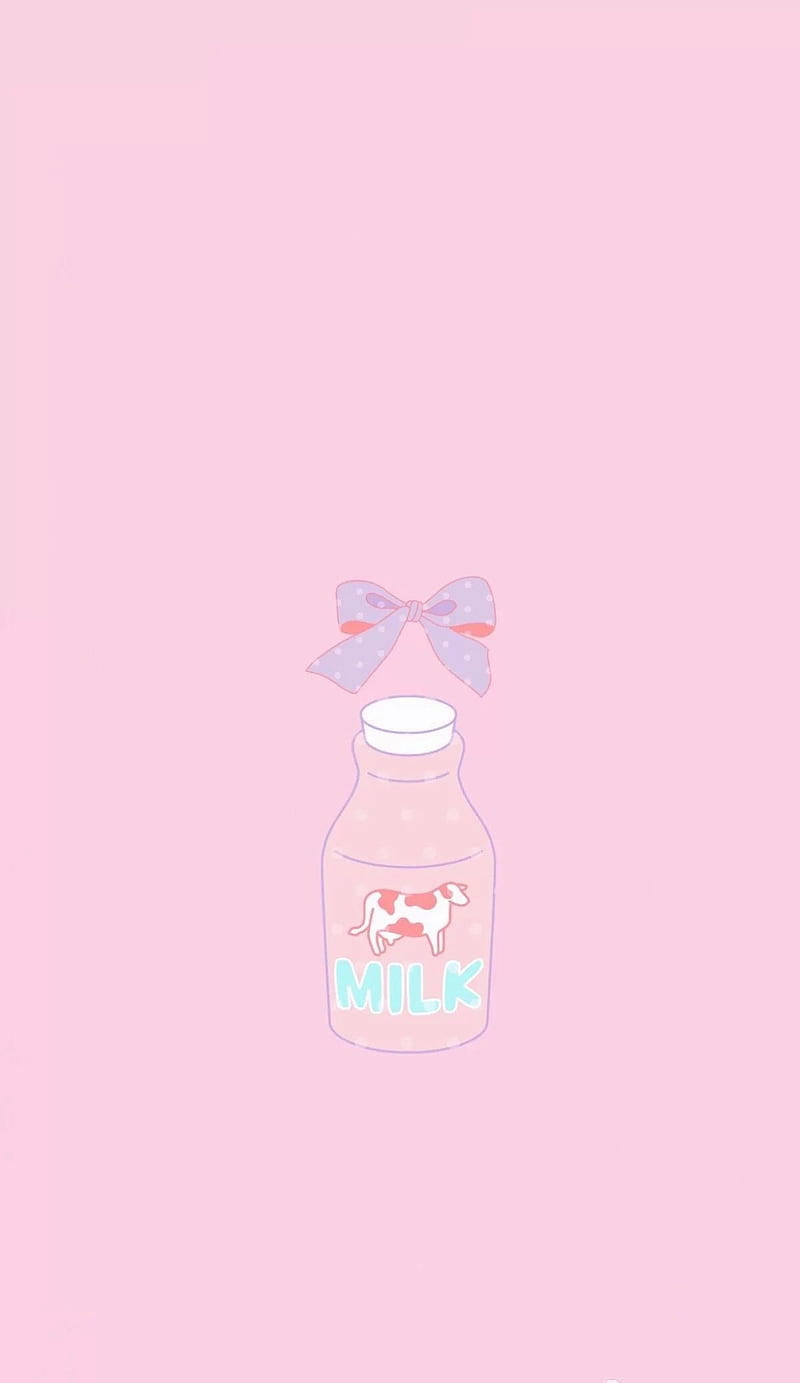 Kawaii HD Melkeflaske Bakgrunner