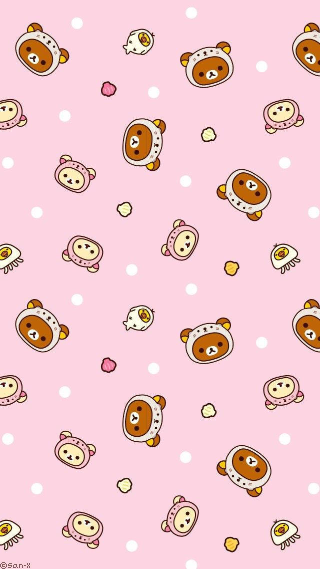 Kawaii HD Rilalkkuma og Korilakkuma-hoder Bakgrunner