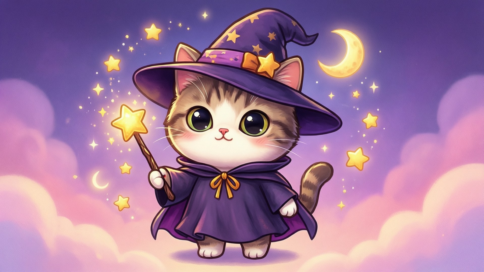Kawaii heksekatt Bakgrunner