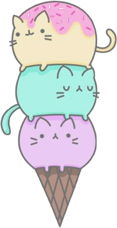 Kawaii katt iskremstårn Bakgrunner