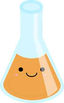 Kawaii kjemisk kolbe Bakgrunner
