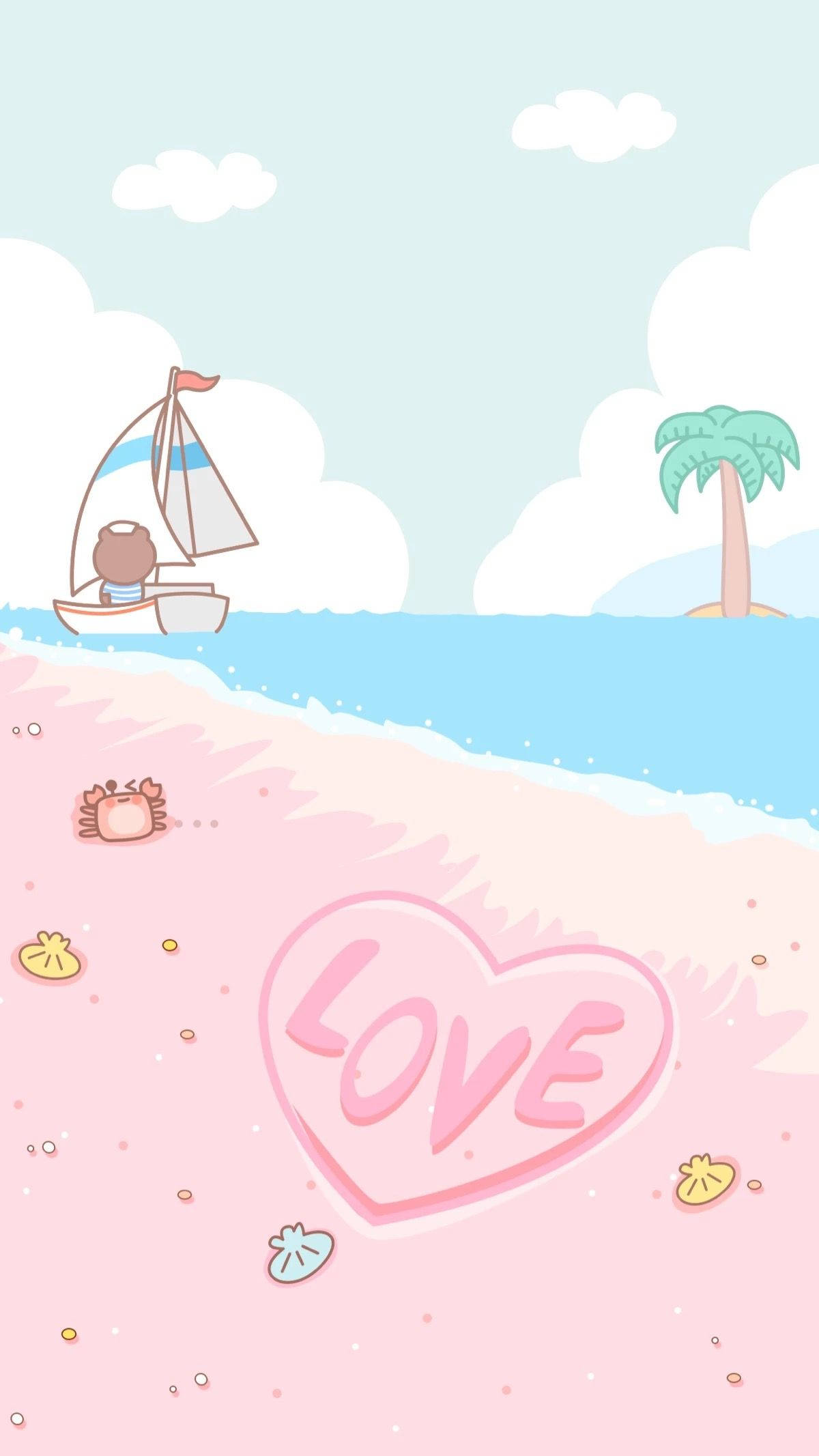 Kawaii-øy myk estetikk Bakgrunner