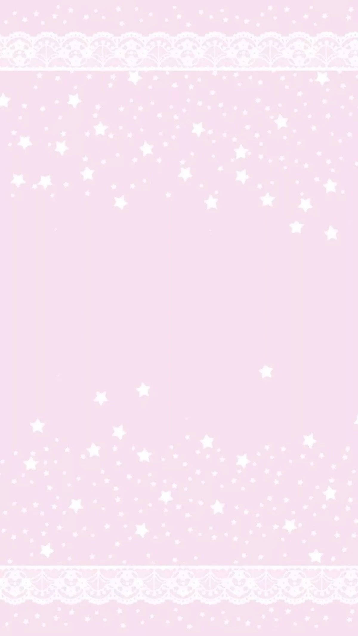Kawaii rosa bakgrunnsbilder med stjerner og rammer Bakgrunner