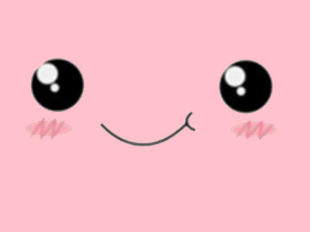 Kawaii rosa bakgrunn med søte elementer Bakgrunner