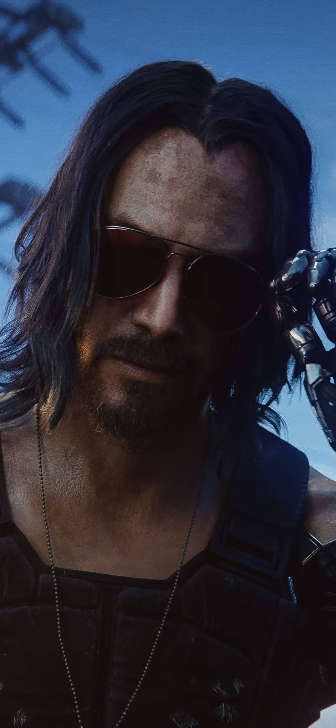Keanu Reeves Cyberpunk 2077 Portrett Bakgrunner
