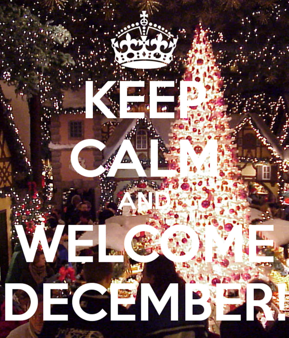 Keep Calm And Velkommen Desember Bakgrunner