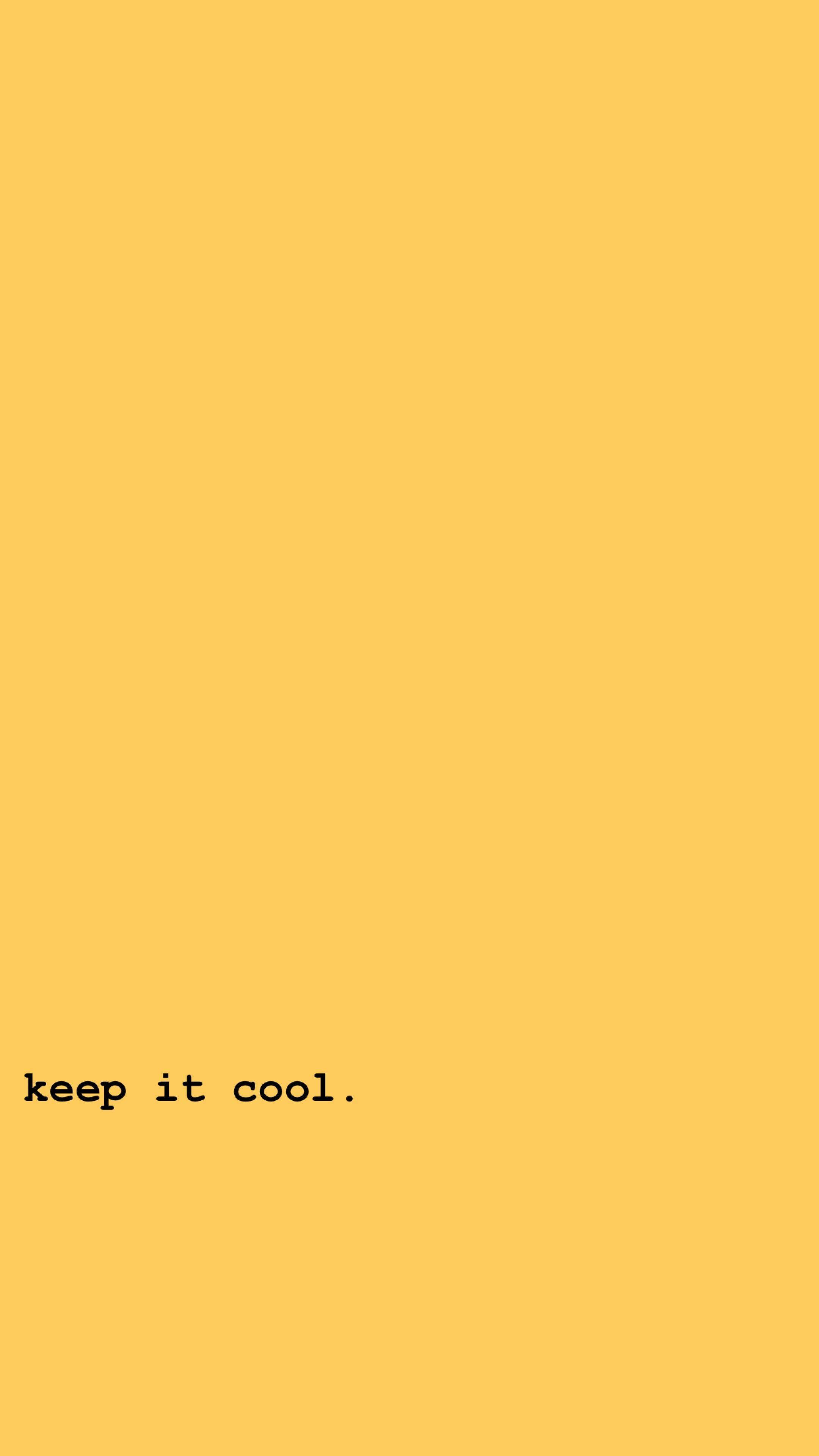 Keep It Cool på søt pastellgul estetikk Bakgrunner
