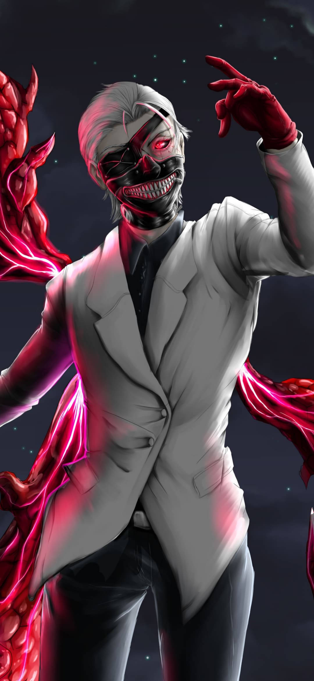 Ken Hvit Tux Tokyo Ghoul iPhone-bakgrunn Bakgrunner