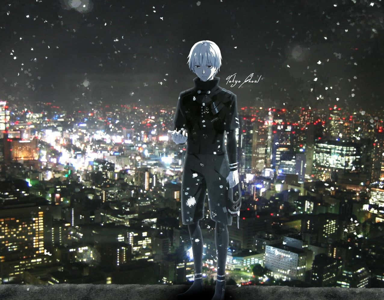 Ken Kaneki på bykanten Tokyo Ghoul Anime Bakgrunner