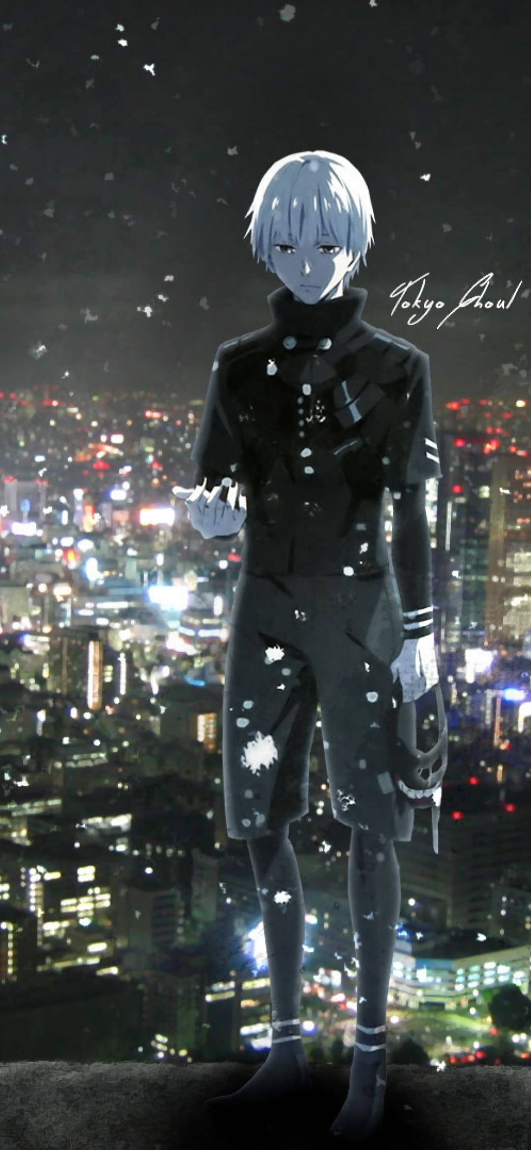 Ken uten maske Tokyo Ghoul iPhone-bakgrunn Bakgrunner